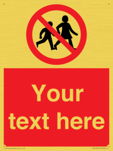 Custom No Children Sign